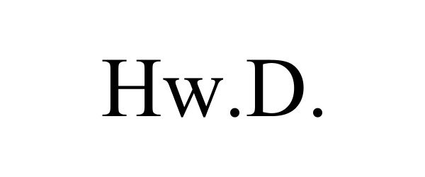 Trademark Logo HW.D.