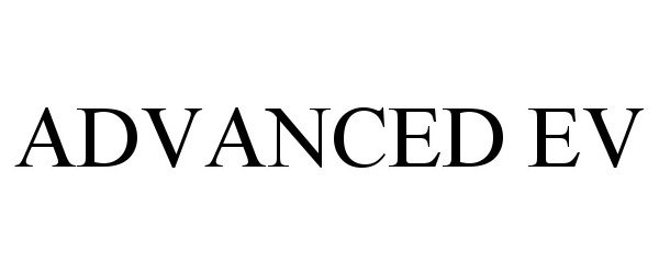 Trademark Logo ADVANCED EV