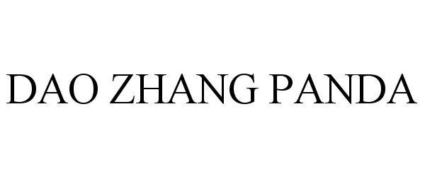 Trademark Logo DAO ZHANG PANDA