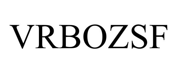 Trademark Logo VRBOZSF
