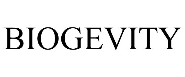 Trademark Logo BIOGEVITY