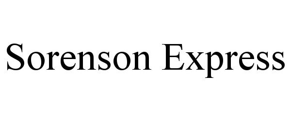 Trademark Logo SORENSON EXPRESS