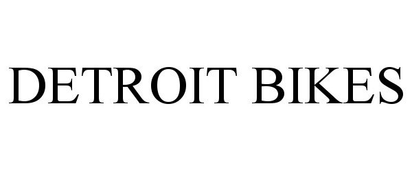 Trademark Logo DETROIT BIKES