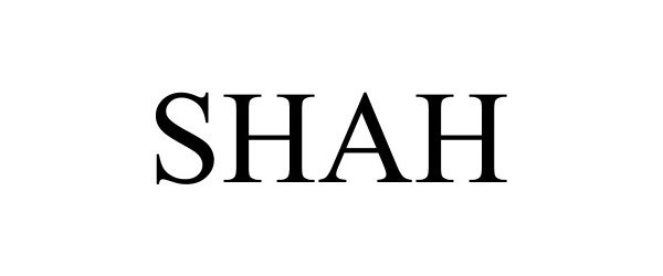 Trademark Logo SHAH