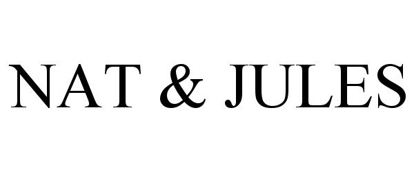 Trademark Logo NAT &amp; JULES