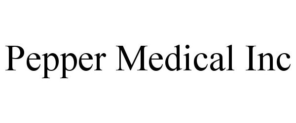  PEPPER MEDICAL INC