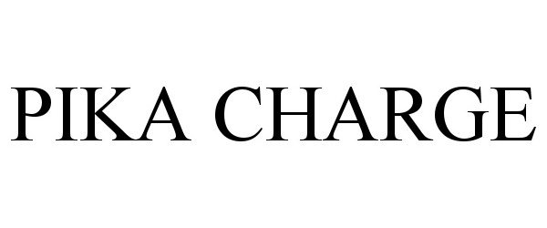 Trademark Logo PIKA CHARGE