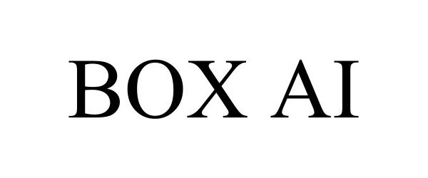 Trademark Logo BOX AI