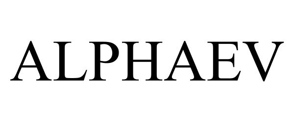 Trademark Logo ALPHAEV