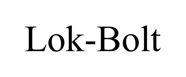 Trademark Logo LOK-BOLT