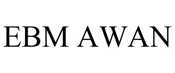 Trademark Logo EBM AWAN