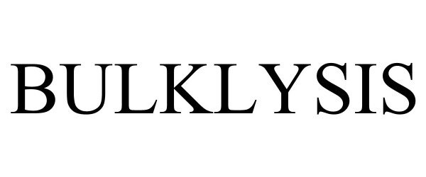 Trademark Logo BULKLYSIS