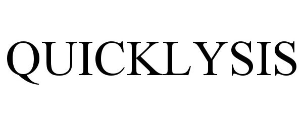 Trademark Logo QUICKLYSIS