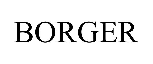 Trademark Logo BORGER