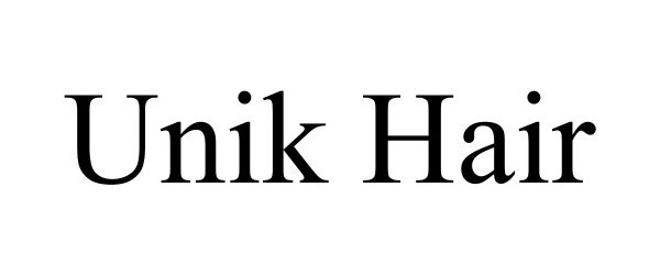 Trademark Logo UNIK HAIR
