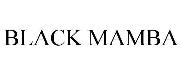 Trademark Logo BLACK MAMBA