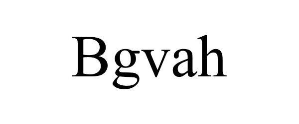 Trademark Logo BGVAH