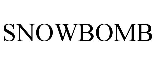 Trademark Logo SNOWBOMB