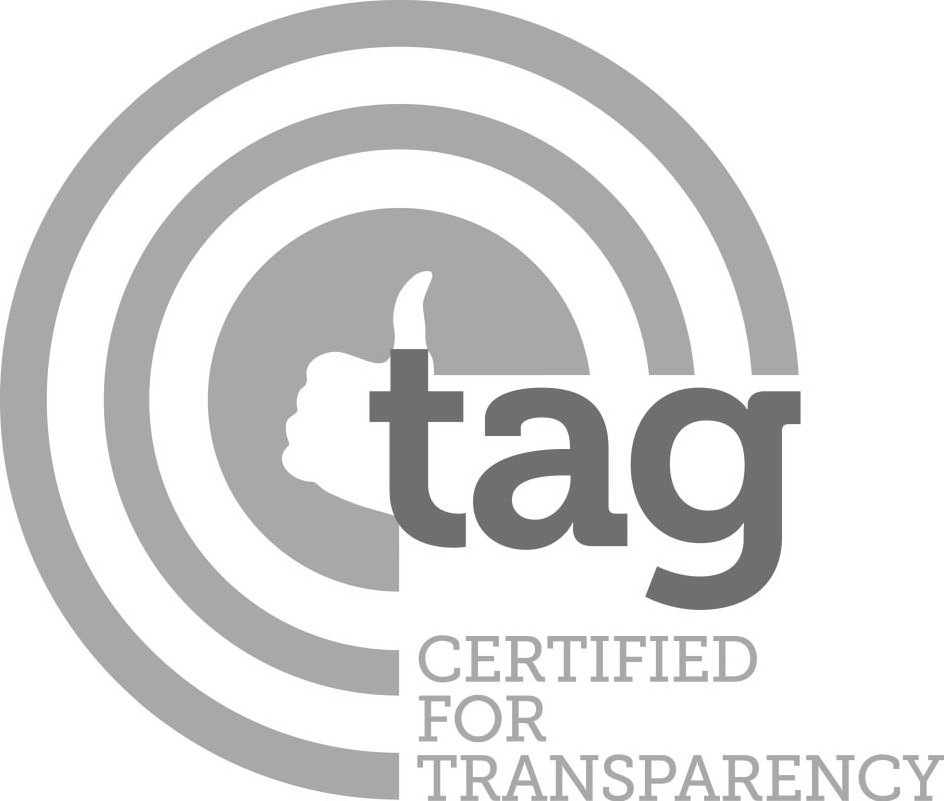 Trademark Logo TAG CERTIFIED FOR TRANSPARENCY