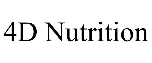 Trademark Logo 4D NUTRITION