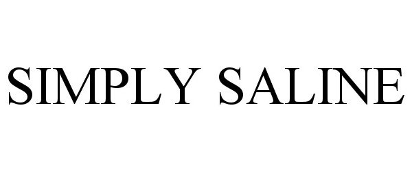 Trademark Logo SIMPLY SALINE