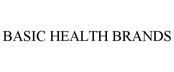 Trademark Logo BASIC HEALTH BRANDS