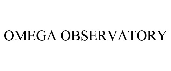 Trademark Logo OMEGA OBSERVATORY