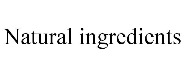 Trademark Logo NATURAL INGREDIENTS