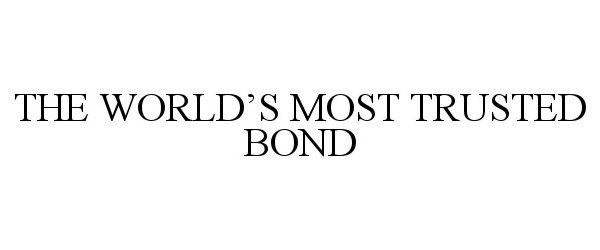 Trademark Logo THE WORLD'S MOST TRUSTED BOND