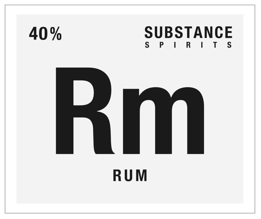 Trademark Logo RM RUM 40% SUBSTANCE SPIRITS