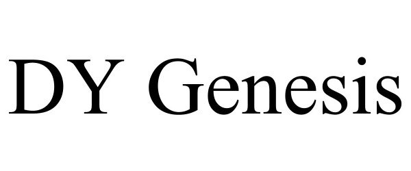Trademark Logo DY GENESIS