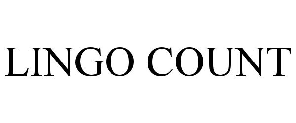 Trademark Logo LINGO COUNT