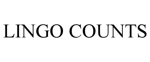 Trademark Logo LINGO COUNTS