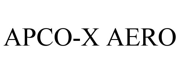 Trademark Logo APCO-X AERO