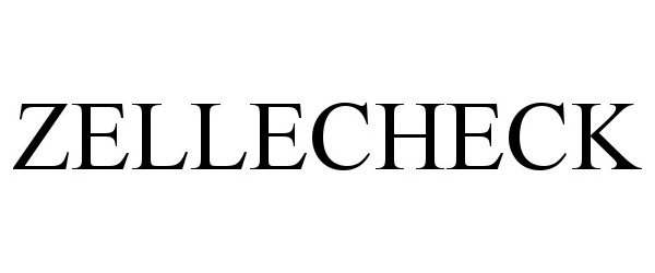 Trademark Logo ZELLECHECK