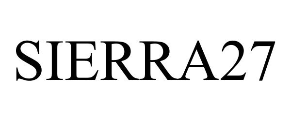 Trademark Logo SIERRA27