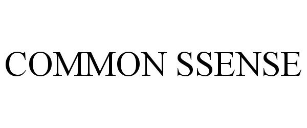 Trademark Logo COMMON SSENSE