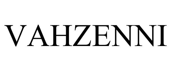 Trademark Logo VAHZENNI