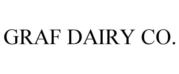 Trademark Logo GRAF DAIRY CO.