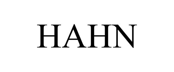 Trademark Logo HAHN