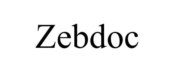 Trademark Logo ZEBDOC