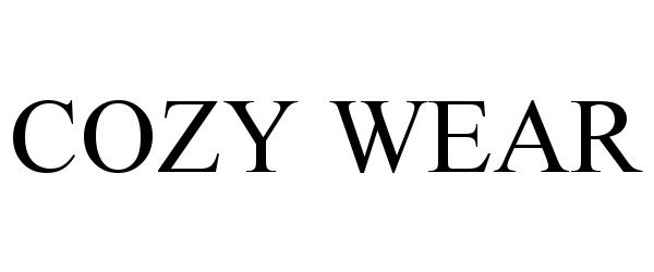 Trademark Logo COZY WEAR