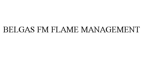 Trademark Logo BELGAS FM FLAME MANAGEMENT