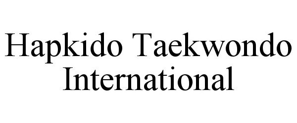  HAPKIDO TAEKWONDO INTERNATIONAL