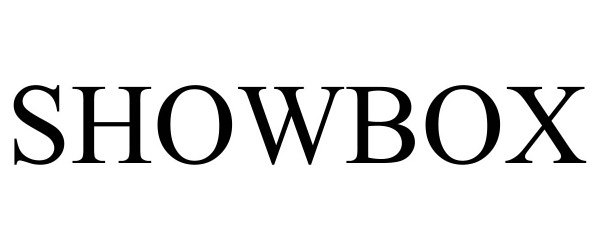 Trademark Logo SHOWBOX