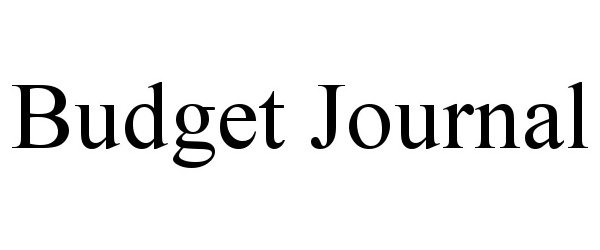 Trademark Logo BUDGET JOURNAL