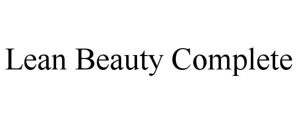 Trademark Logo LEAN BEAUTY COMPLETE