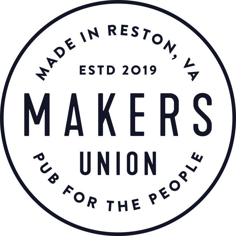  MADE IN RESTON, VA ESTD 2019 MAKERS UNION PUB FOR THE PEOPLE