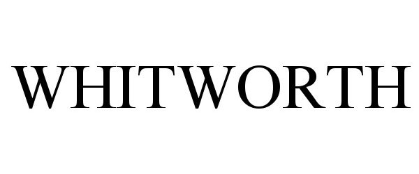 Trademark Logo WHITWORTH