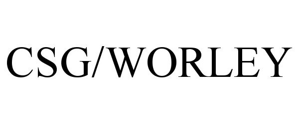 Trademark Logo CSG/WORLEY